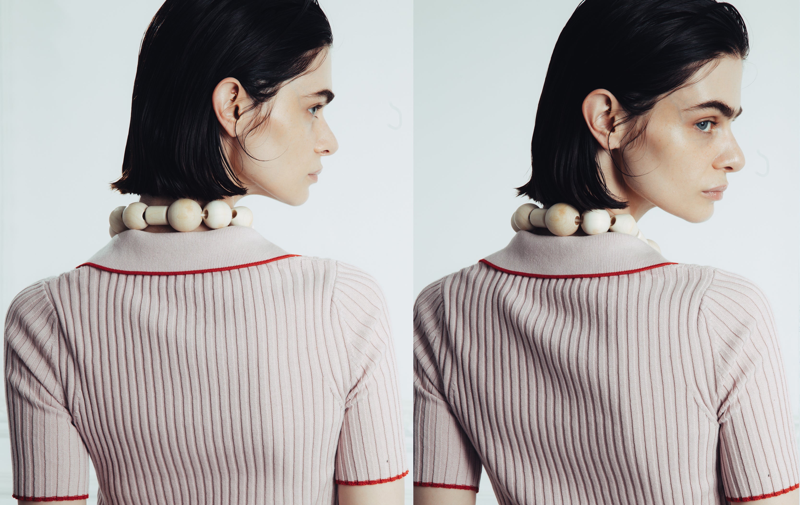 Knitted Polo Antique | Blush - Knitted Polo Antique | Blush