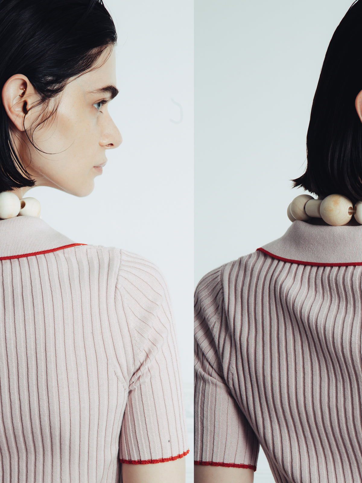 Knitted Polo Antique | Blush